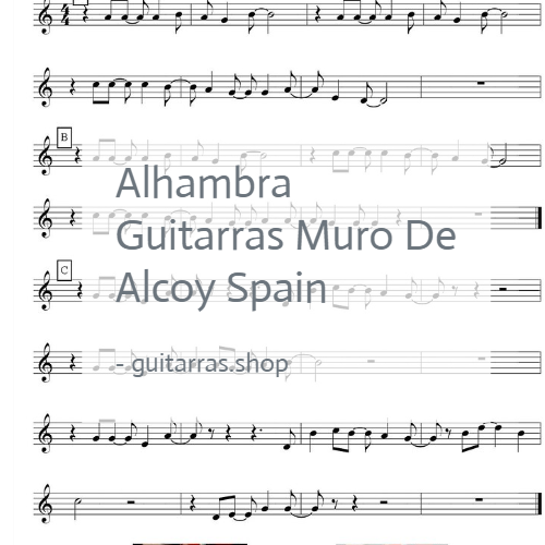 alhambra guitarras muro de alcoy spain